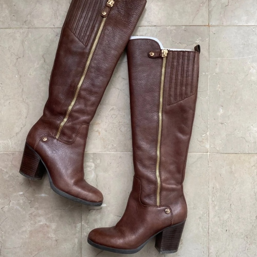 Guess Dark Brown Leather Boots